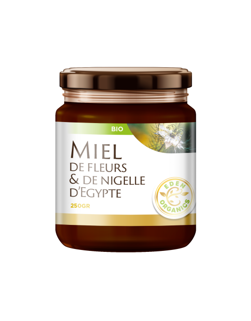 MIEL BIO DE FLEURS DE NIGELLE D'ÉGYPTE X3