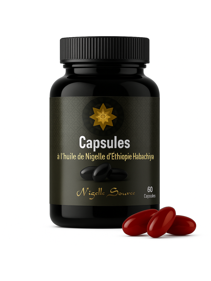 CAPSULES D'HUILE DE NIGELLE HABACHIYA (ÉTHIOPIE) X3 CAPSULES D'HUILE DE NIGELLE HABACHIYA (ÉTHIOPIE) X3