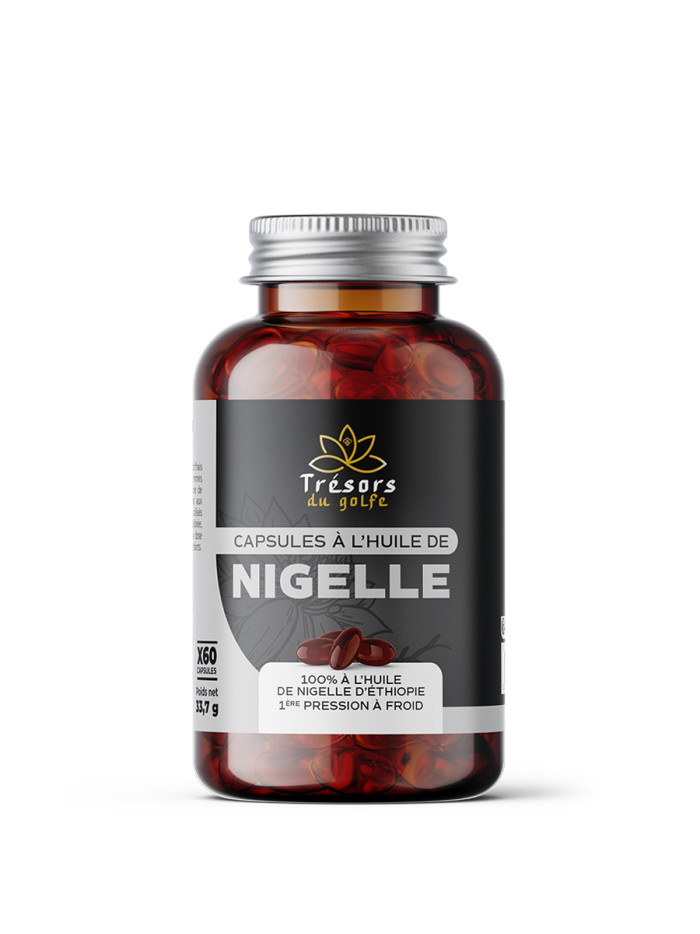60 CAPSULES D'HUILE DE NIGELLE HABACHIYA (ÉTHIOPIE) X3
