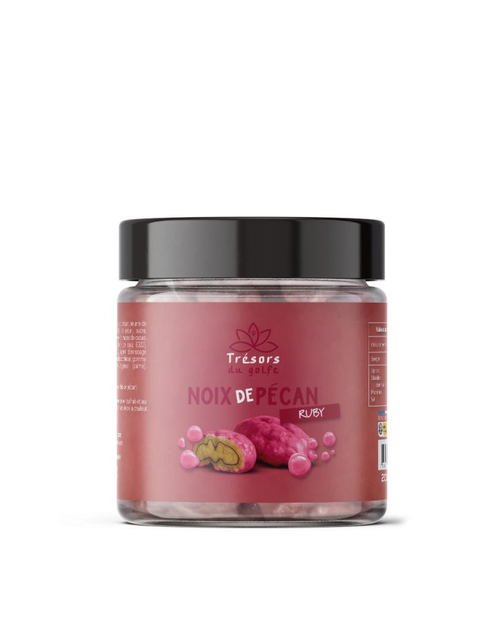 Noix de Pécan Enrobées de DUBAÏ – Chocolat Ruby X3