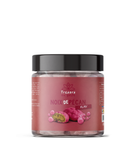 Noix de Pécan Enrobées de DUBAÏ – Chocolat Ruby X3